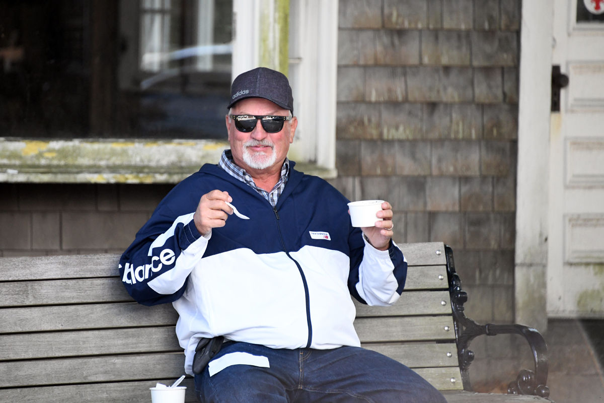 232 Ron Nickel enjoyed the ice cream stop at Edgartown.jpg